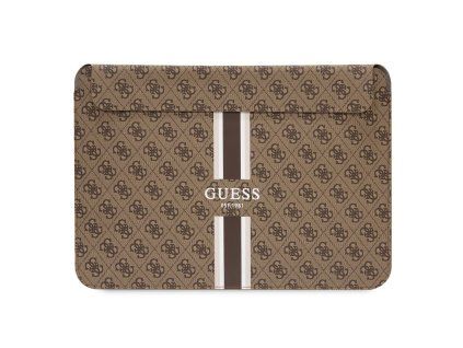 guess pu 4g printed stripes computer sleeve 16 hnedy