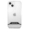 amg pc tpu white stripes zadni kryt pro iphone 13 mini transparent
