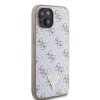 guess pu leather 4g triangle metal logo zadni kryt pro iphone 15 white 3 14