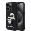 karl lagerfeld 3d rubber karl and choupette zadni kryt pro iphone 15 pro black