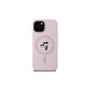 karl lagerfeld liquid silicone karl and choupette magsafe zadni kryt pro iphone 15 ruzova