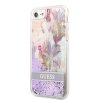 guess liquid glitter flower zadni kryt pro iphone 7 8 se2020 se2022 purple 4 6