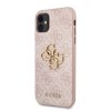 guess pu 4g metal logo zadni kryt pro iphone 11 pink