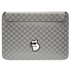 karl lagerfeld saffiano monogram choupette computer sleeve 14 silver