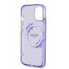guess pc tpu flowers ring glossy logo magsafe zadni kryt pro iphone 15 purple 5 16