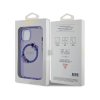 guess pc tpu flowers ring glossy logo magsafe zadni kryt pro iphone 15 purple 6 16