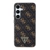 guess pu leather 4g triangle metal logo zadni kryt pro samsung galaxy s24 1 4