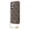 guess 4g charms zadni kryt pro samsung galaxy s23 brown