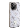 guess pu leather 4g triangle metal logo zadni kryt pro iphone 15 pro white 2 15