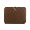 guess quilted 4g computer sleeve 14 brown