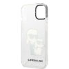 karl lagerfeld iml glitter karl and choupette nft zadni kryt pro iphone 13 transparent 3 4