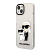karl lagerfeld iml glitter karl and choupette nft zadni kryt pro iphone 13 transparent