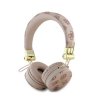guess headphones bluetooth enc brown peony script round shape
