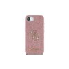 guess pu fixed glitter 4g metal logo zadni kryt pro iphone 16e ruzova 1 2