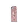guess pu fixed glitter 4g metal logo zadni kryt pro iphone 16e ruzova