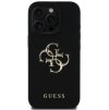 guess pu grained 4g metal logo zadni kryt pro iphone 16 pro max cerna