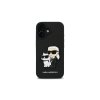 karl lagerfeld pu saffiano karl and choupette zadni kryt pro iphone 16 cerna