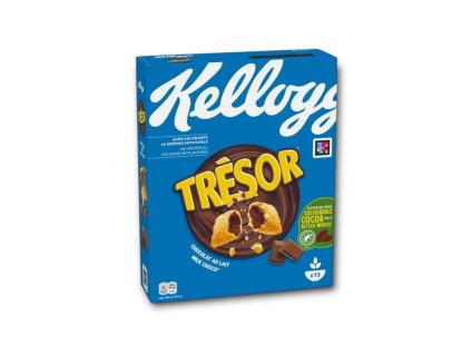 Kellogg's Trésor cereální polštářky s náplní s příchutí mléčné čokolády 410 g