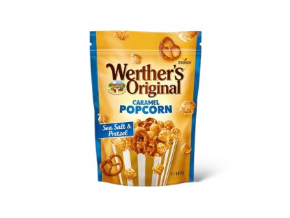 Werther's Original karamelový popcorn s preclíky 140 g