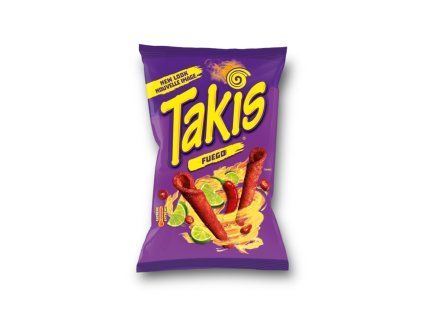 Takis Fuego kukuřičné tortilla chipsy s příchutí limetky a chilli 90 g