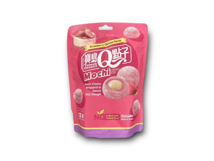 Q Brand Mochi Rýžové Koláčky Strawberry Cheese 180g