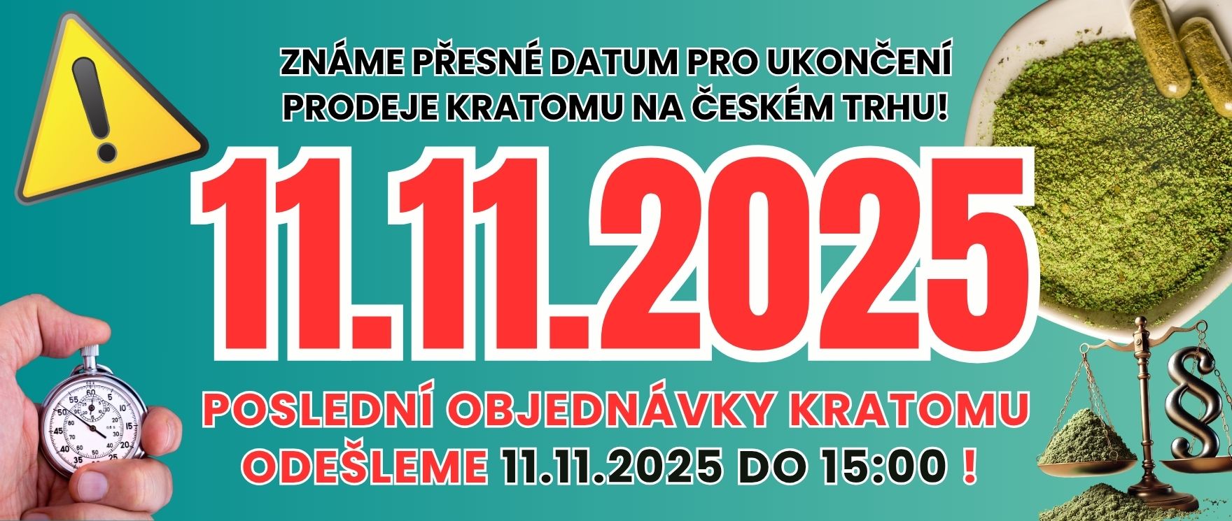 Zákaz kratomu - poslední šance nakoupit se slevou až 70%