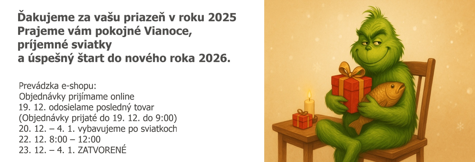 Vianočné poďakovanie