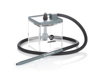 Vodní dýmka MS Micro Hookah tmavošedá 19cm