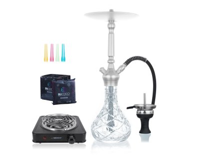 Aladin Alux M5 Silver 54cm Shisha SET