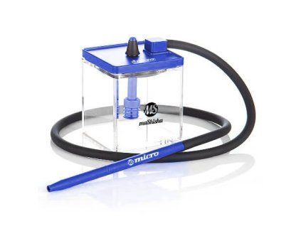 Vodní dýmka MS Micro Hookah modrá 19cm