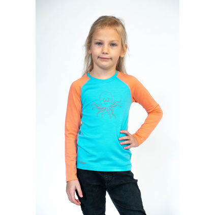 Children's two-tone MERINO long sleeve shirt