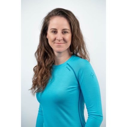 Turquoise MERINO long-sleeve t-shirt