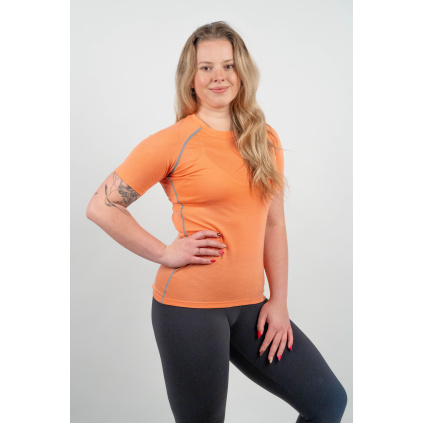 Apricot MERINO short-sleeve shirt