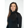 Women's black MERINO turtleneck with long sleeves