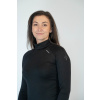 Women's black MERINO turtleneck with long sleeves