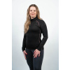 Women's black MERINO turtleneck with long sleeves