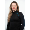 Women's black MERINO turtleneck with long sleeves