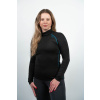 Women's black MERINO turtleneck with long sleeves