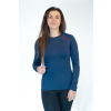 Women's navy MERINO long sleeve shirt
