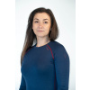 Women's navy MERINO long sleeve shirt