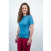 Women's blue MERINO shirt with short sleeves