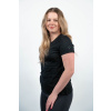 Dámské černé MERINO triko s krátkým rukávem