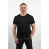 Men's black MERINO shirt with short sleeves