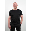 Men's black MERINO shirt with short sleeves