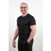 Men's black MERINO shirt with short sleeves