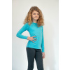 Children's turquoise MERINO long sleeve shirt