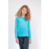 Children's turquoise MERINO long sleeve shirt
