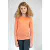 Children's apricot MERINO shirt with long sleeves