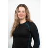Women's black MERINO long sleeve shirt