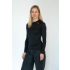 Women's black MERINO long sleeve shirt